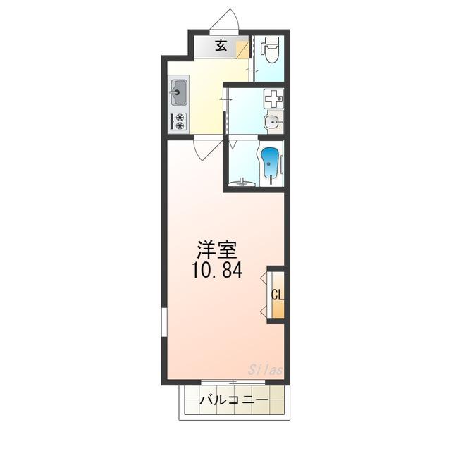エヌエムスワサントドゥーズサウス(1K/3階)の間取り写真