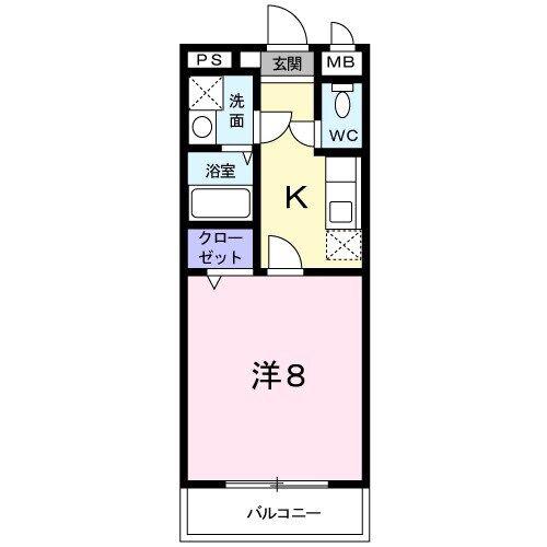 MILD.A(1K/3階)の間取り写真