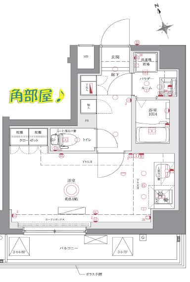 AZEST浮間舟渡II(ワンルーム/2階)の間取り写真