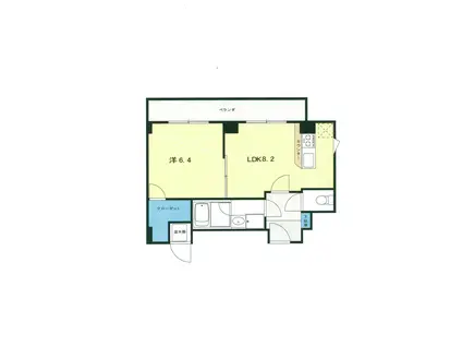 リセスホナミ(1LDK/2階)の間取り写真