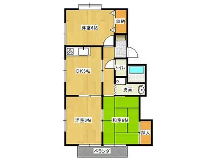 プレンティ21(3DK/2階)の間取り写真