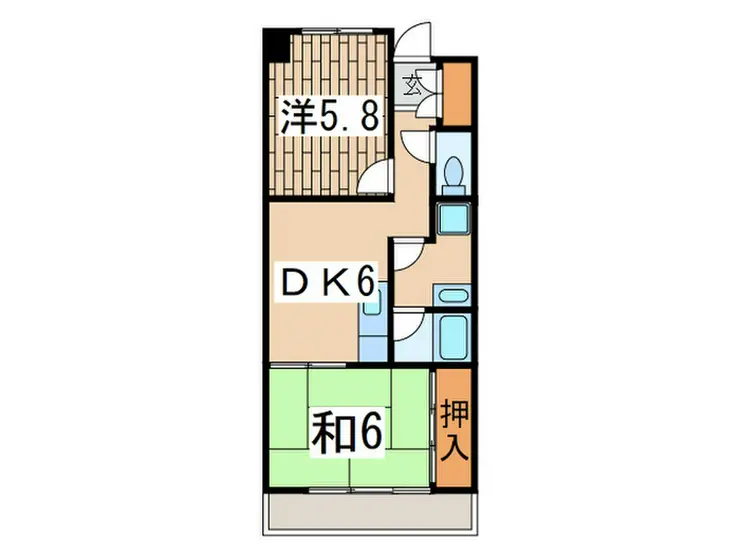 横尾マンション 4階階 間取り
