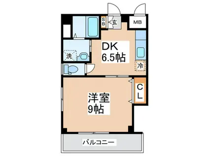 アビタシオン タナベ(1DK/2階)の間取り写真