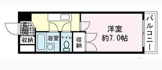 ダイワパレス(1K/5階)の間取り写真