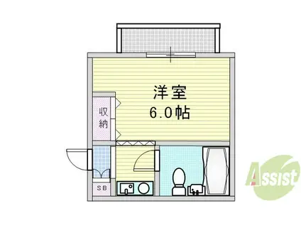 JPアパートメントSUITA(1K/3階)の間取り写真