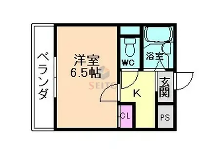 KASEYA新大阪(1K/5階)の間取り写真