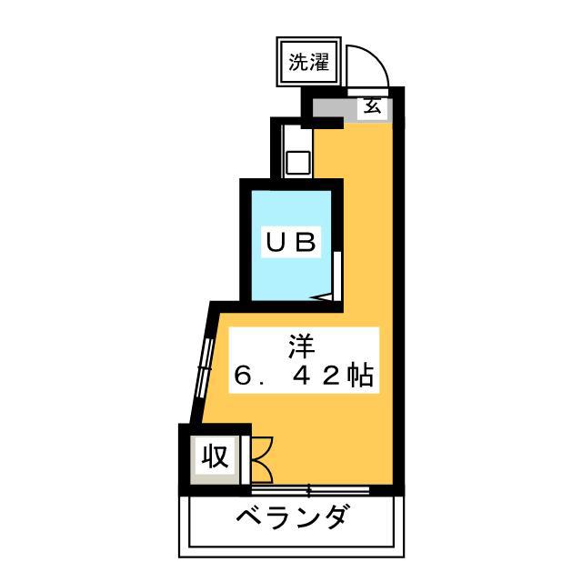 コーポ常盤(ワンルーム/3階)の間取り写真
