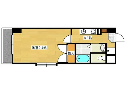 西広島ビレッジ(1K/7階)の間取り写真