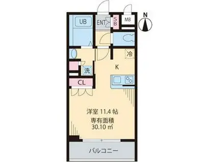 HOUSE MM(ワンルーム/3階)の間取り写真