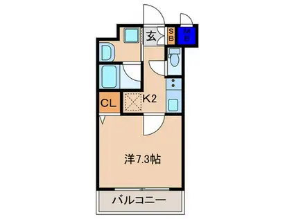 ベラジオ雅び烏丸十条II(1K/5階)の間取り写真