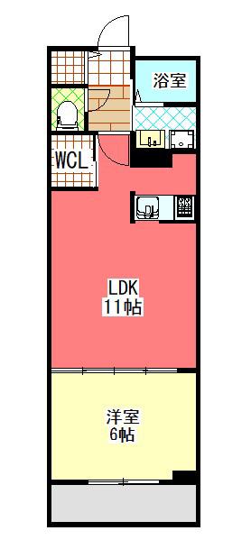 フォレスト ハウス(1LDK/2階)の間取り写真