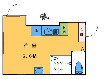 アイミリビル(ワンルーム/1階)の間取り写真