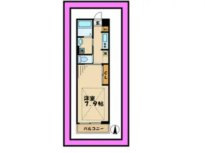 リブリ・エクレール(1K/1階)の間取り写真