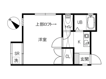 オーハイムSUGI(1K/2階)の間取り写真