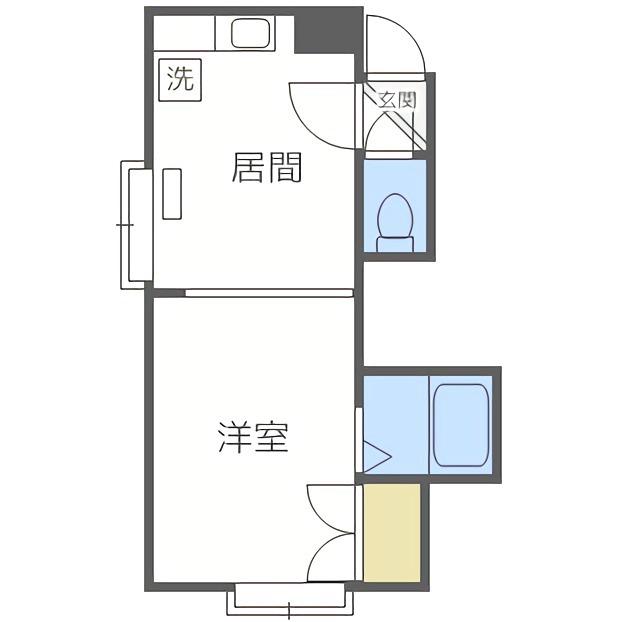 第22森宅建マンション(1DK/3階)の間取り写真