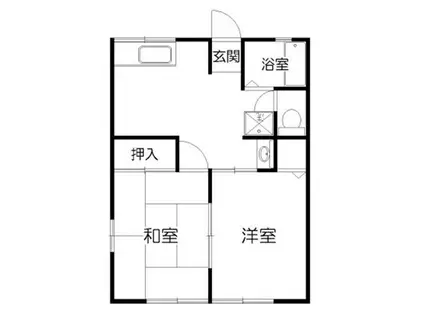 CHカワシタII(2DK/2階)の間取り写真