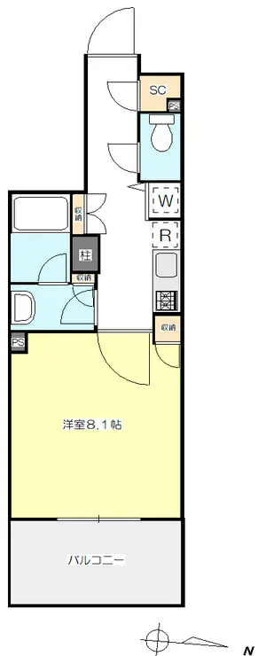 クオリア南麻布 2階階 間取り