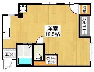 堺グランセ(ワンルーム/4階)の間取り写真