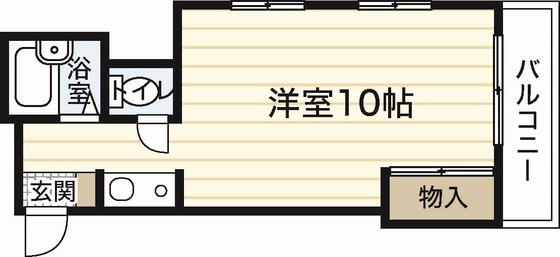 サンシャイン千鶴(ワンルーム/3階)の間取り写真