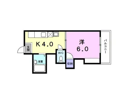 オックスフォードサーカスIII(1K/2階)の間取り写真
