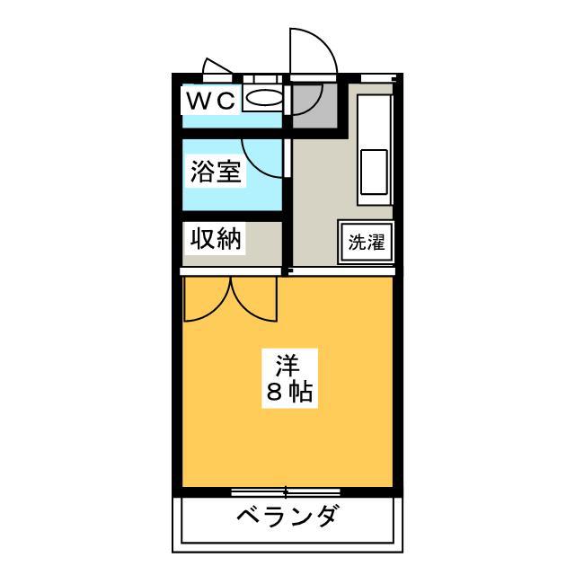 スマイリー(1K/1階)の間取り写真