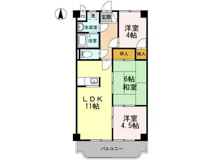 ASPEC成和(3LDK/3階)の間取り写真