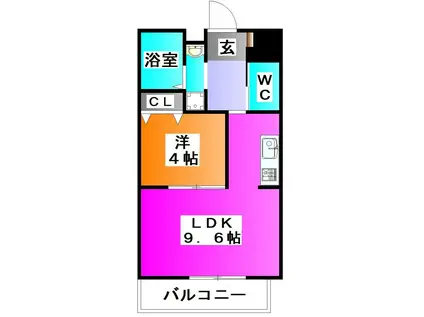 フルレゾン(1LDK/1階)の間取り写真