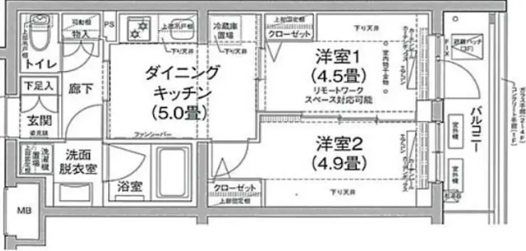 ルフレ田園調布南 1階階 間取り
