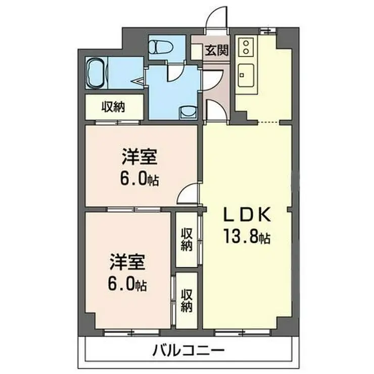 アベニューすみれが丘 2階階 間取り