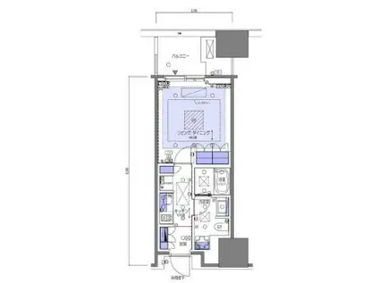 麻布台ヒルズ(1K/6階)の間取り写真