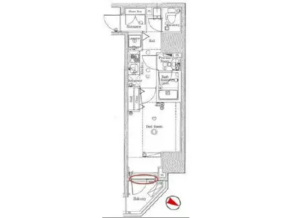 ブレシア日本橋蛎殻町(1K/5階)の間取り写真