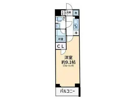 スカイコートパレス小竹向原(1K/1階)の間取り写真