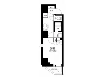 GRANSITE NAKAMEGURO(1K/2階)の間取り写真