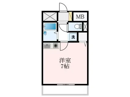 プランドールマサキ(ワンルーム/8階)の間取り写真