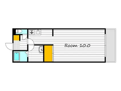 イーグレット 3(1K/2階)の間取り写真