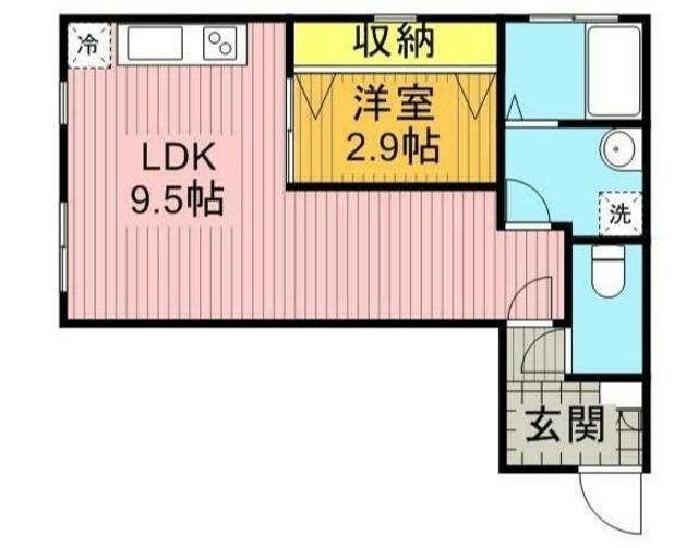シルフィード(1LDK/3階)の間取り写真
