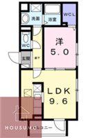 ブリリアンス(1LDK/1階)の間取り写真