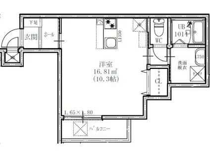 LEI椥辻(1K/3階)の間取り写真
