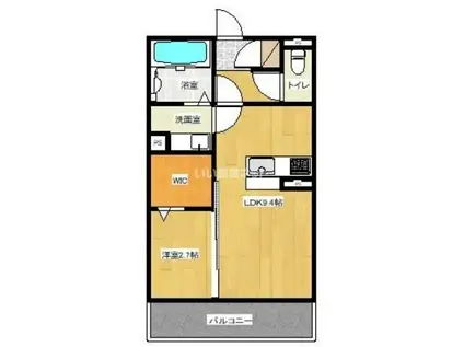 パークヴィラ合志II(1LDK/1階)の間取り写真