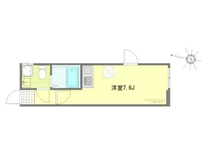 練馬区高野台422共同(ワンルーム/1階)の間取り写真