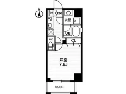 AVANTI JOHOKU(1K/6階)の間取り写真