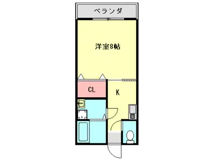 ライフステージ柏の森 A(1K/1階)の間取り写真