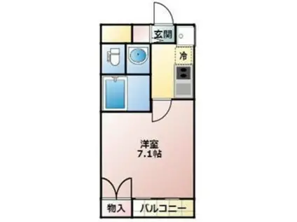 FUSION練馬桜台(1K/4階)の間取り写真