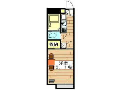 レオパレスヒルズ本郷町(1K/2階)の間取り写真