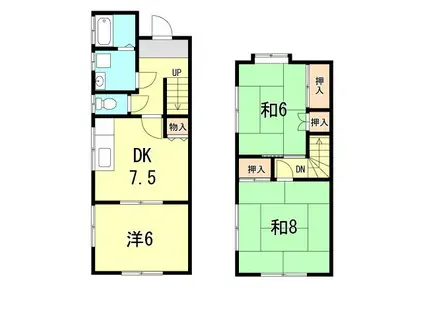 YOKハイムⅡ(3DK/1階)の間取り写真