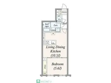 GRAN PASEO三宿II(1LDK/2階)の間取り写真