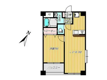 アークティー東谷山(1LDK/8階)の間取り写真