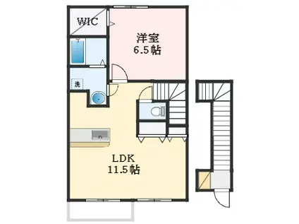 パルフェ和泉(1LDK/2階)の間取り写真