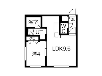 ASTAGE前田(1LDK/2階)の間取り写真