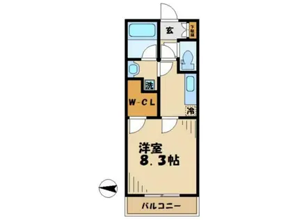 メゾン ド アンジュ(1K/1階)の間取り写真